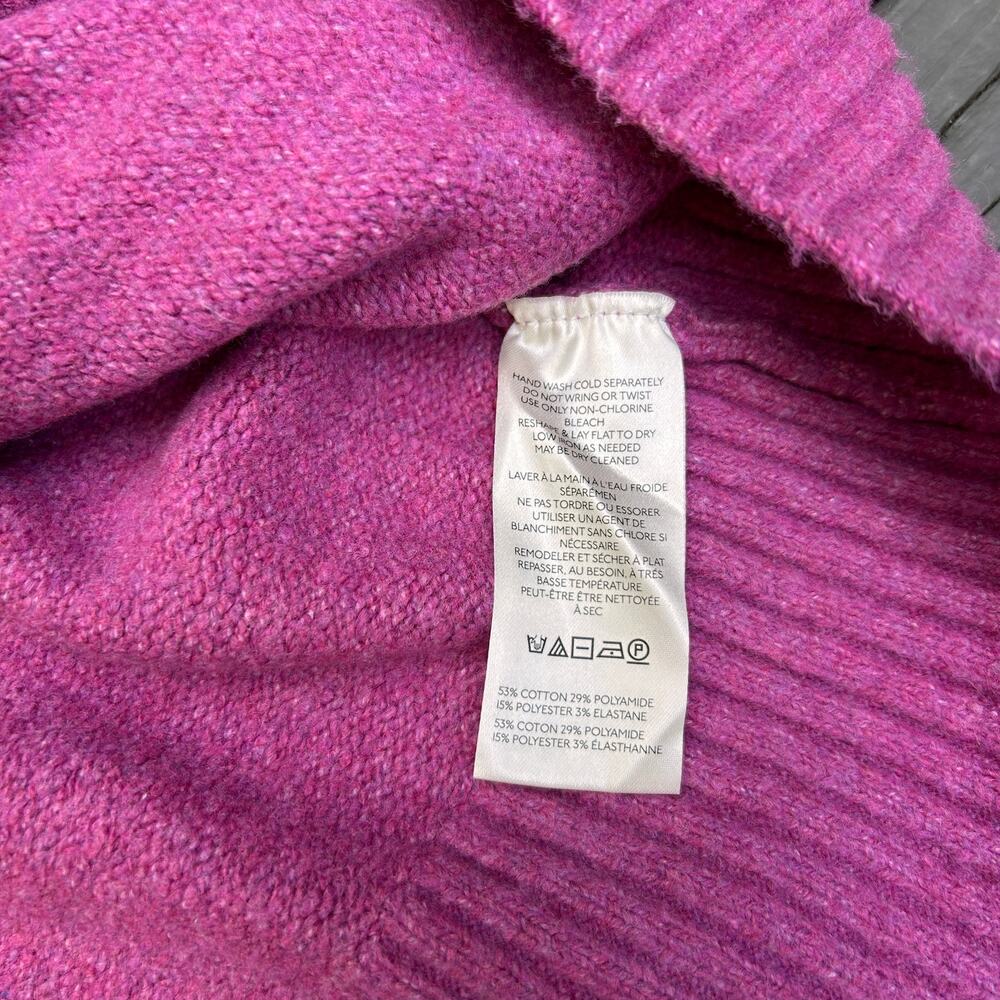 Free People Trading Up Polo Sweater Magenta Haze Pink Cotton Blend Size Small - Picture 7 of 9